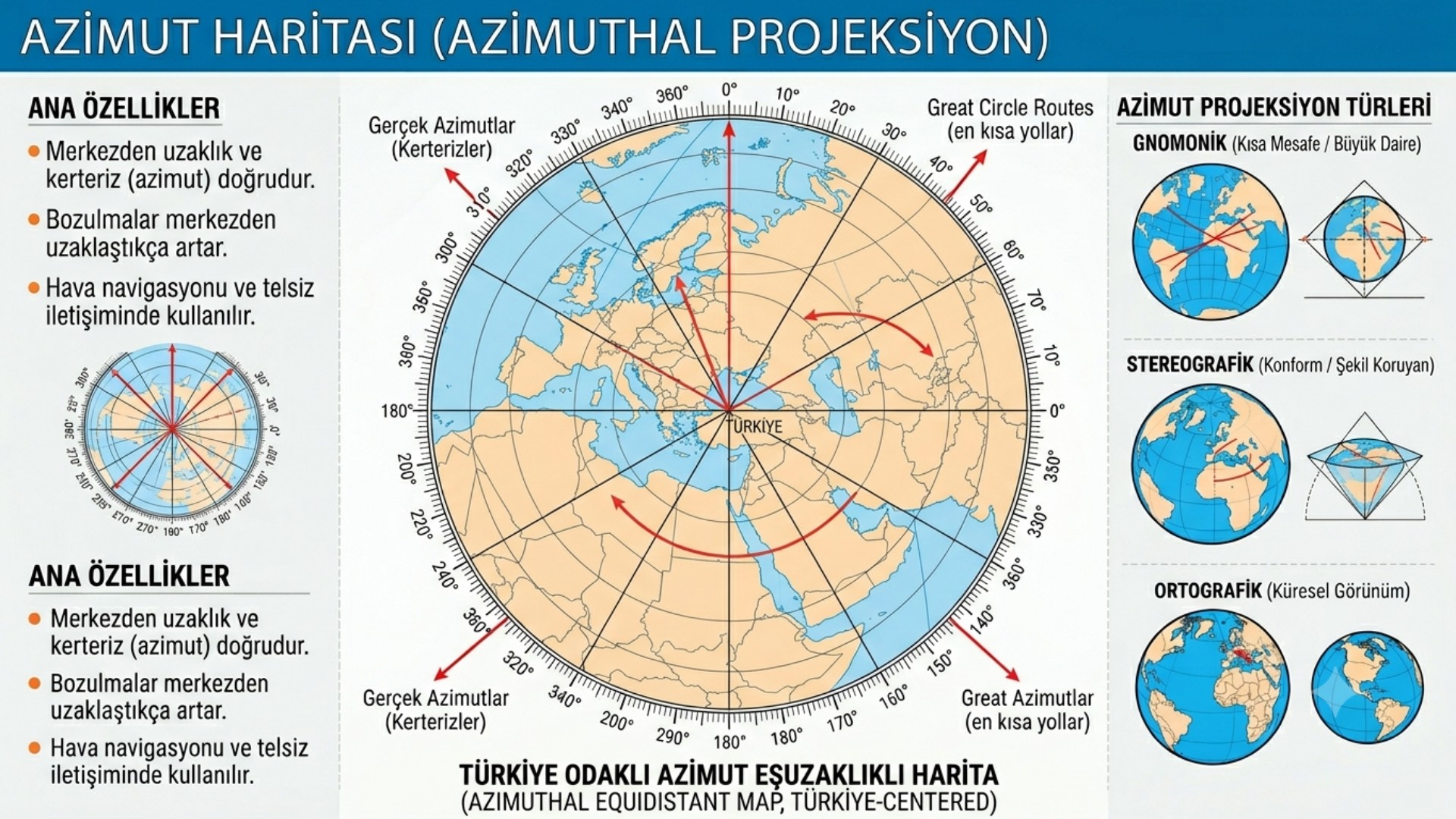 Azimut Haritaları Kendi Haritanızı Oluşturun