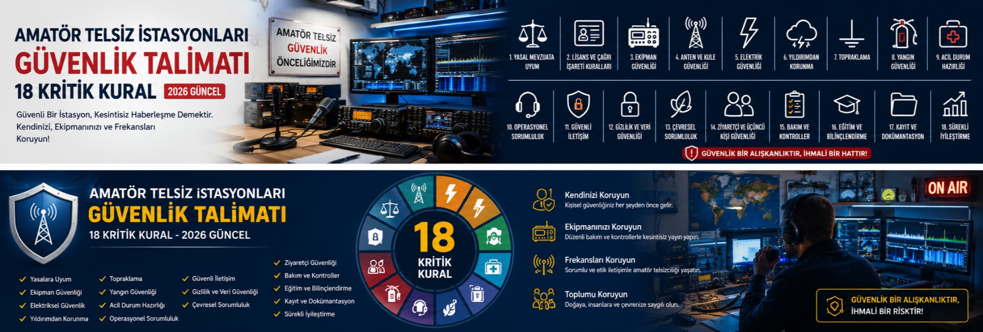 Amatör Telsiz İstasyonları Güvenlik Talimatı [18 Kritik Kural] - 2026 Güncel